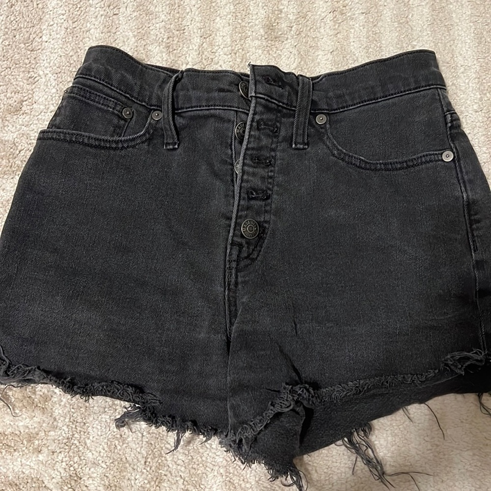 Black madewell denim shorts